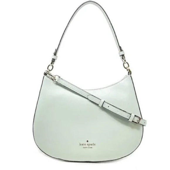 kate spade Handbags - Kate Spade Staci Saffiano Leather Shoulder Bag Parchment Crystal Blue